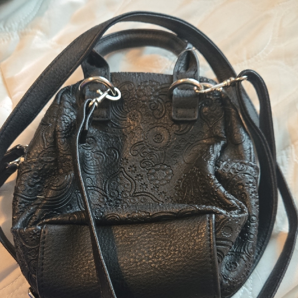 UNIONBAY Embossed Black Mini Backpack - Picture 2 of 5